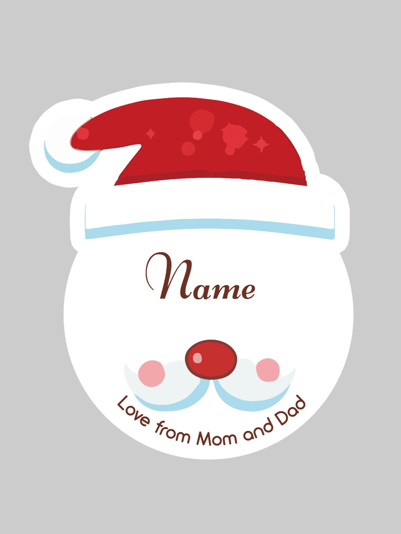 Personalized Christmas Stickers, Custom Name Label Stickers, Christmas Decorations